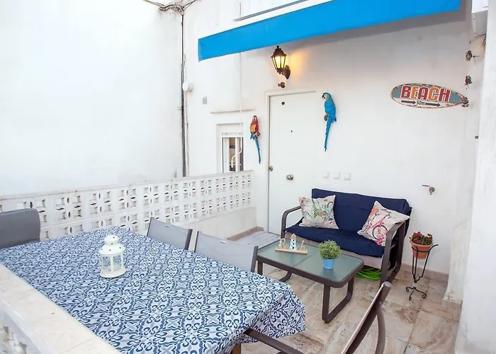 Cadizz - El Faro Del Manteca - Terraza Privada Barrio De La Vina - La Caleta 加的斯